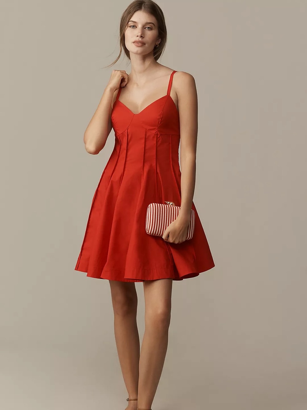 Mare Mare Anthropologie Cotton‎ V-Neck Corset Mini Dress